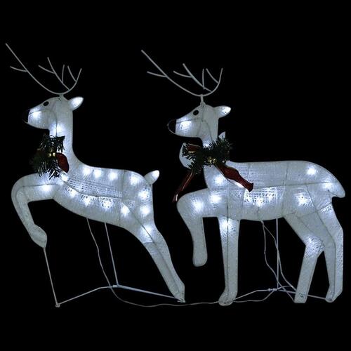 Julerensdyr 2 stk. 40 LED'er hvid