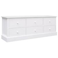 Tv-skab 108x30x40 cm massivt kejsertræ hvid