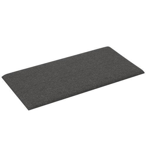 Vægpaneler 12 stk. 30x15 cm 0,54 m² stof mørkegrå