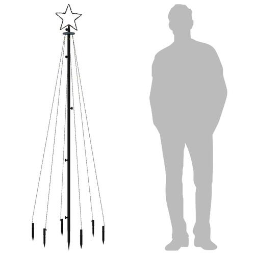 Juletræ med spyd 108 LED'er 180 cm blåt lys
