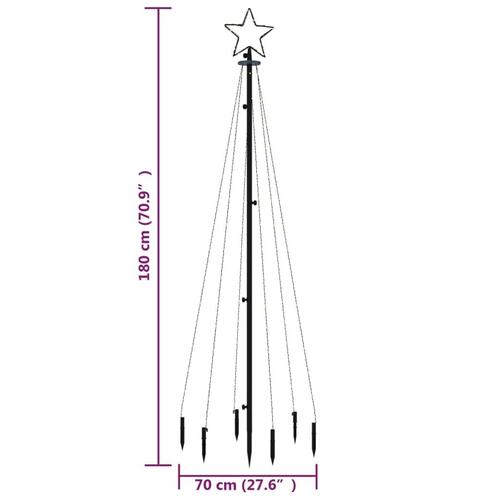 Juletræ med spyd 108 LED'er 180 cm blåt lys
