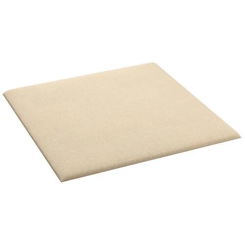 Vægpaneler 12 stk. 30x30 cm 1,08 m² stof cremefarvet