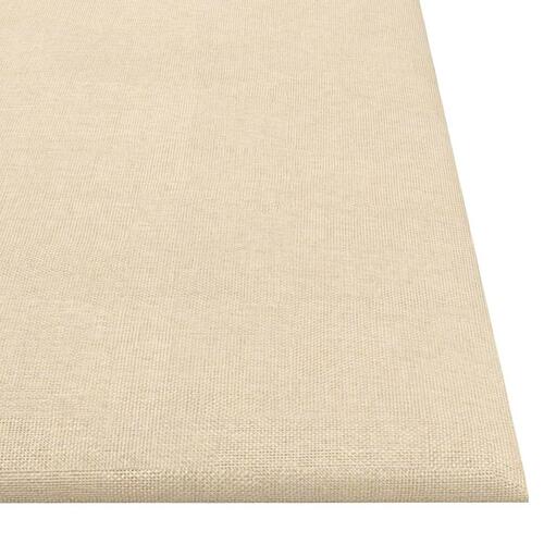 Vægpaneler 12 stk. 30x30 cm 1,08 m² stof cremefarvet