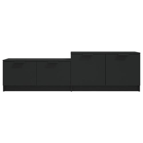 Tv-bord 158,5x36x45 cm konstrueret træ sort
