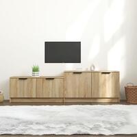 Tv-bord 158,5x36x45 cm konstrueret træ sonoma-eg