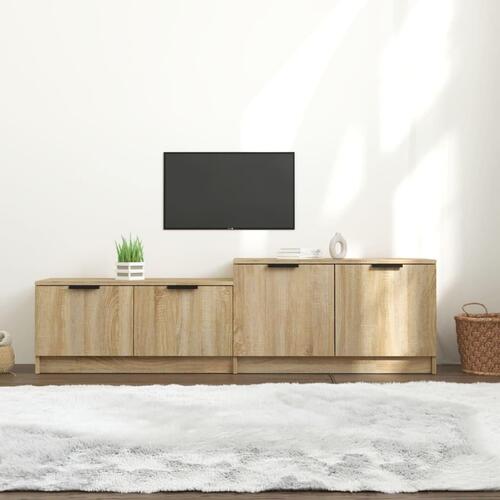 Tv-bord 158,5x36x45 cm konstrueret træ sonoma-eg
