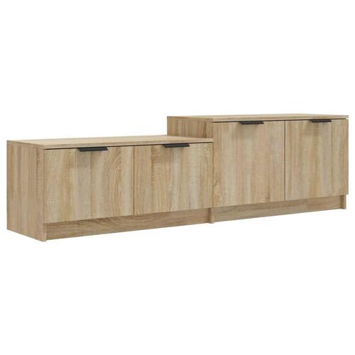 Tv-bord 158,5x36x45 cm konstrueret træ sonoma-eg