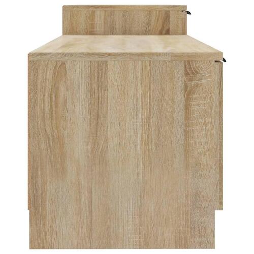 Tv-bord 158,5x36x45 cm konstrueret træ sonoma-eg
