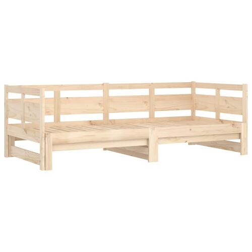 Daybed med udtræk 2x(90x200) cm massivt fyrretræ