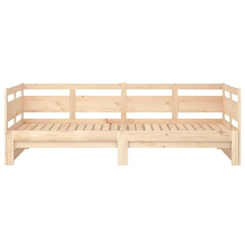 Daybed med udtræk 2x(90x200) cm massivt fyrretræ