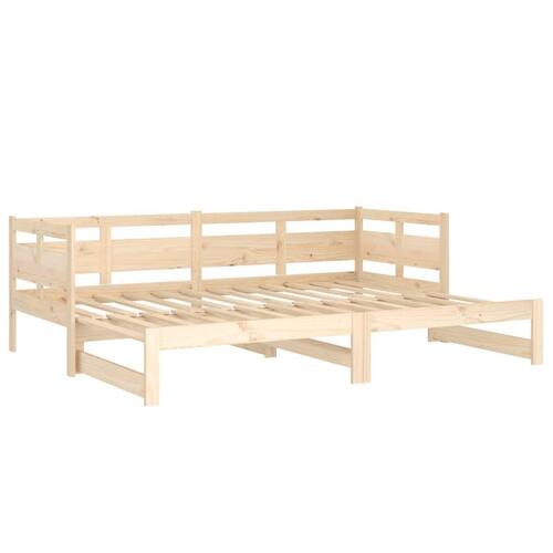 Daybed med udtræk 2x(90x200) cm massivt fyrretræ