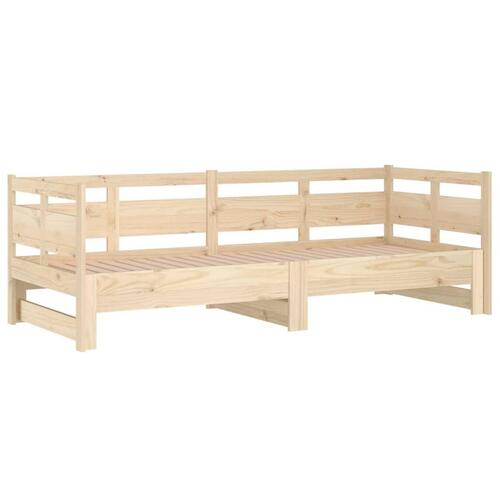 Daybed med udtræk 2x(90x190) cm massivt fyrretræ
