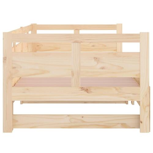 Daybed med udtræk 2x(90x190) cm massivt fyrretræ