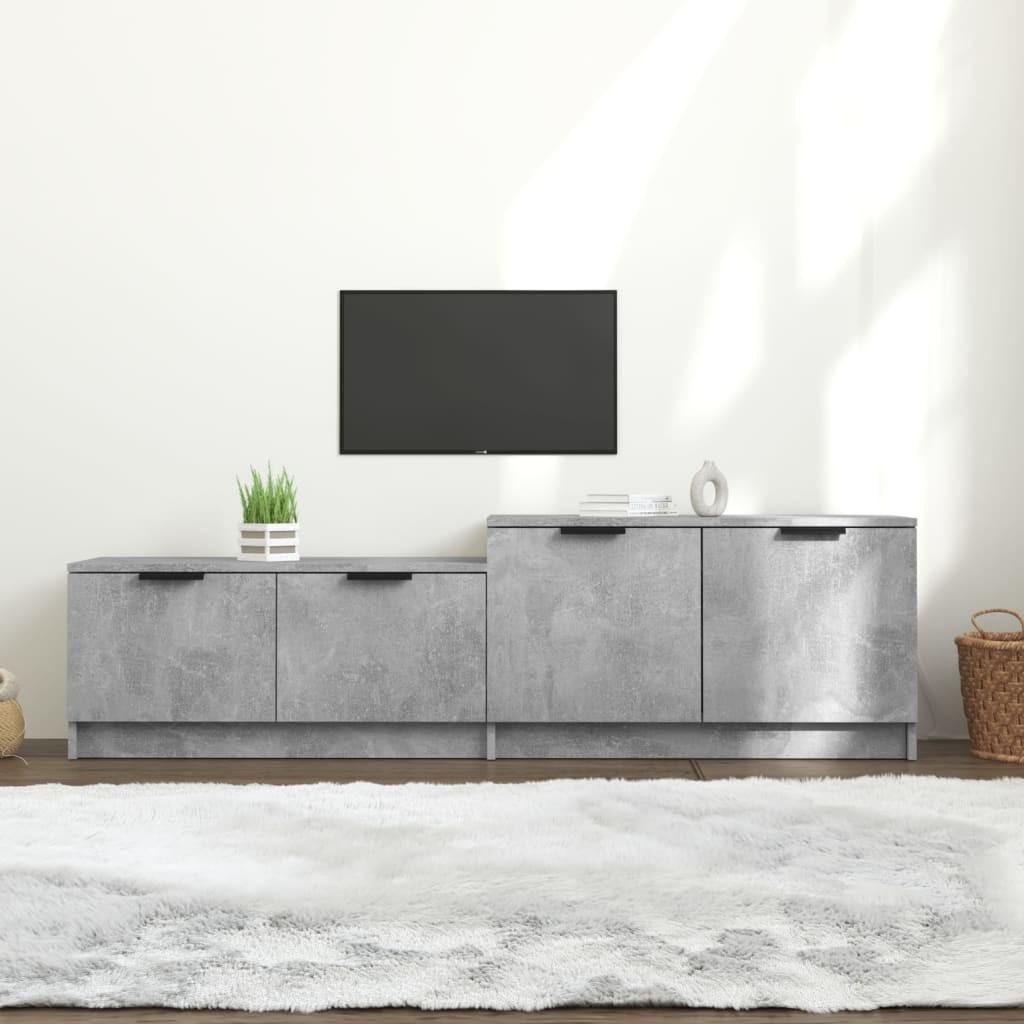 Tv-bord 158,5x36x45 cm konstrueret træ betongrå