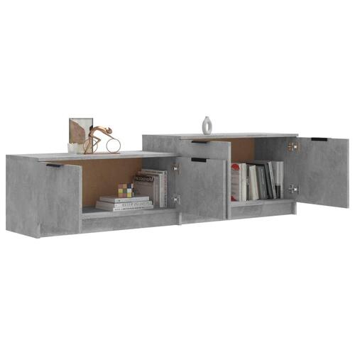 Tv-bord 158,5x36x45 cm konstrueret træ betongrå