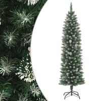 Kunstigt smalt juletræ med juletræsfod 120 cm PVC