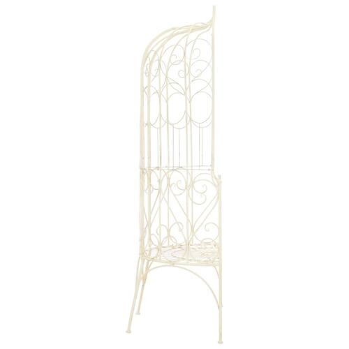 Havebænk 95 cm jern antikhvid