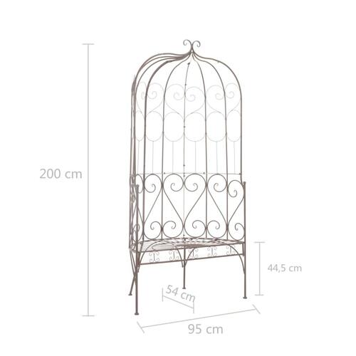 Havebænk 95 cm jern antik brun