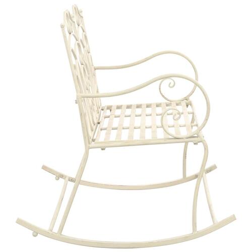 Havebænk 104 cm jern antikhvid