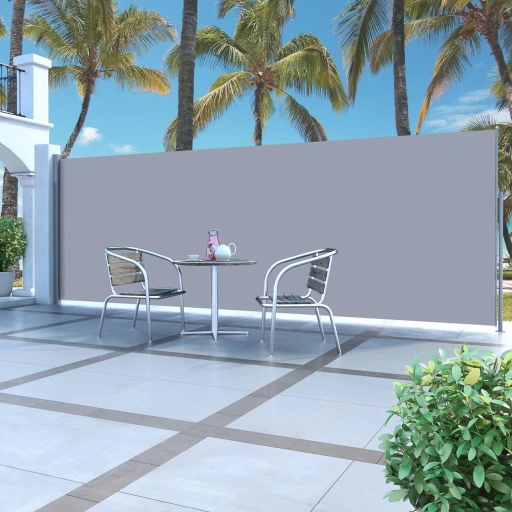 Sammenrullelig sidemarkise 160 x 500 cm cremefarvet