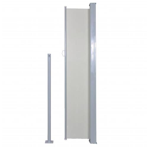 Sammenrullelig sidemarkise 160 x 500 cm cremefarvet