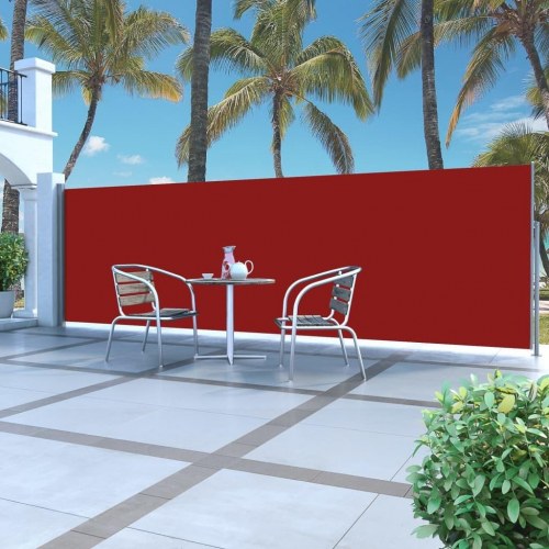 Sammenrullelig sidemarkise 160 × 500 cm - rød