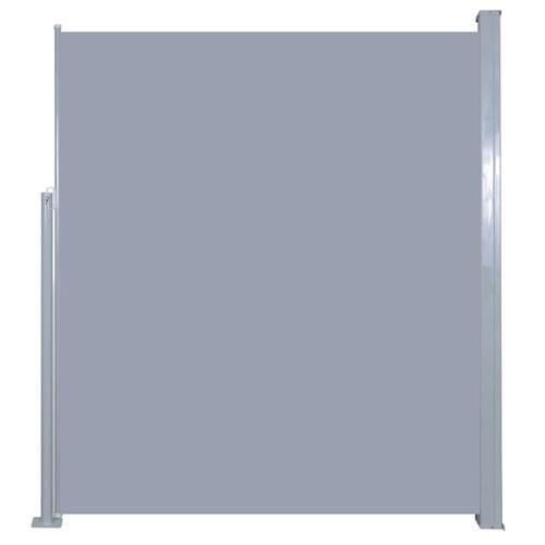 Sammenrullelig sidemarkise 160 x 500 cm grå