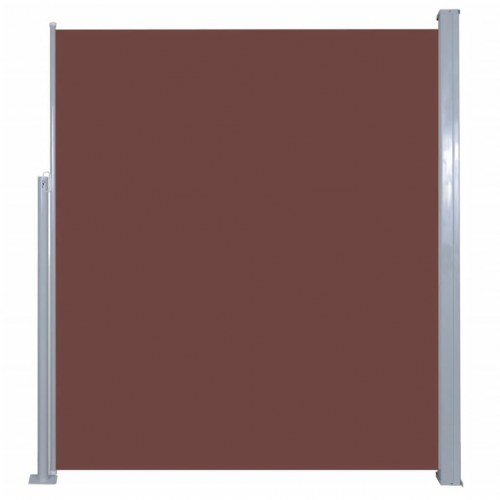 Sammenrullelig sidemarkise 160 × 500 cm - brun