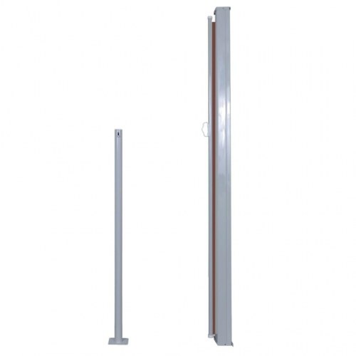 Sammenrullelig sidemarkise 160 × 500 cm - brun