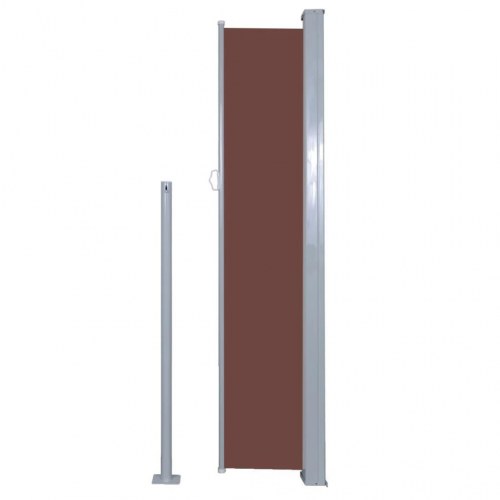 Sammenrullelig sidemarkise 160 × 500 cm - brun