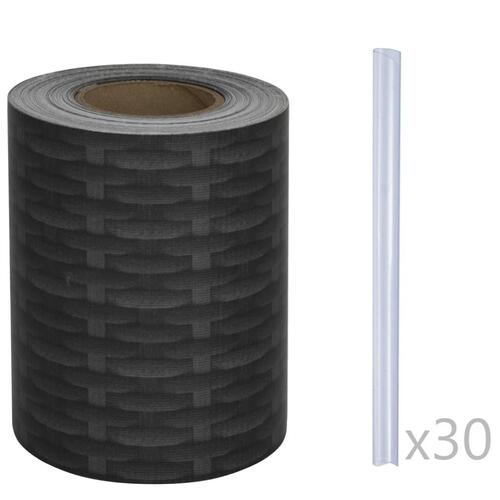 PVC-rulle til hegn 70 x 0,19 m rattan