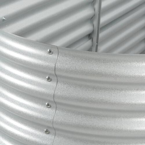Forhøjet plantekasse 400x80x81 cm galvaniseret stål sølvfarvet