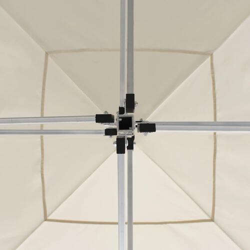 Foldbart festtelt aluminium 3 x 3 m cremefarvet