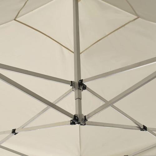 Foldbart festtelt aluminium 3 x 3 m cremefarvet