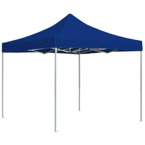 Foldbart festtelt aluminium 3 x 3 m blå