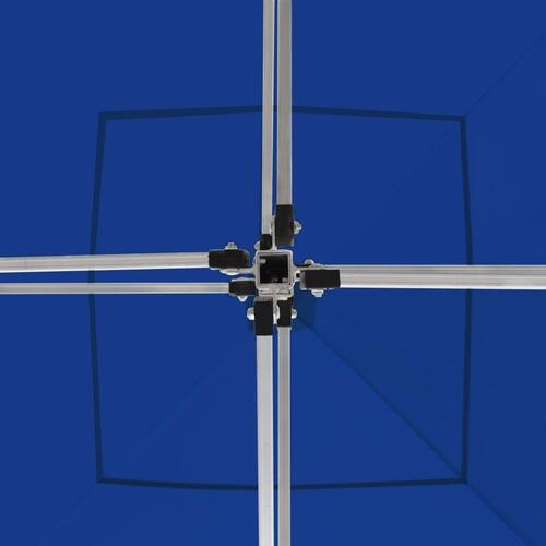 Foldbart festtelt aluminium 3 x 3 m blå