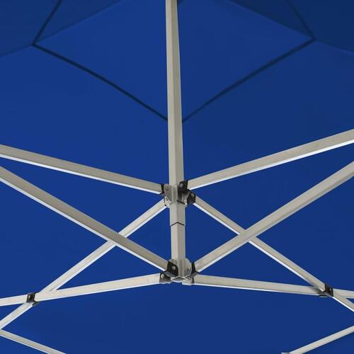 Foldbart festtelt aluminium 3 x 3 m blå