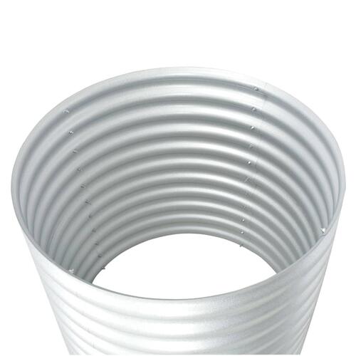 Forhøjet plantekasse 80x80x81 cm galvaniseret stål sølvfarvet