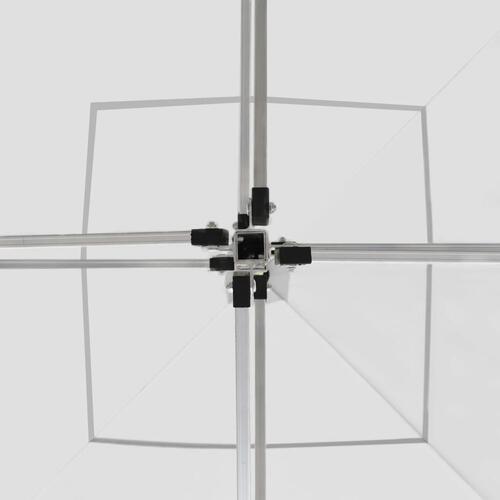 Foldbart festtelt aluminium 3 x 3 m hvid