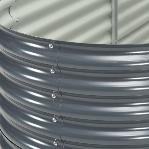 Forhøjet plantekasse 400x80x81 cm galvaniseret stål grå