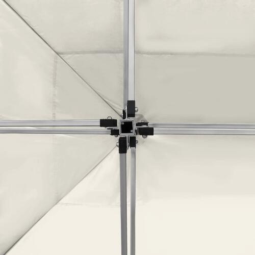 Foldbart festtelt aluminium 4,5 x 3 m cremefarvet