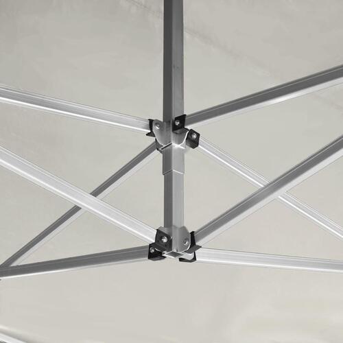 Foldbart festtelt aluminium 4,5 x 3 m cremefarvet