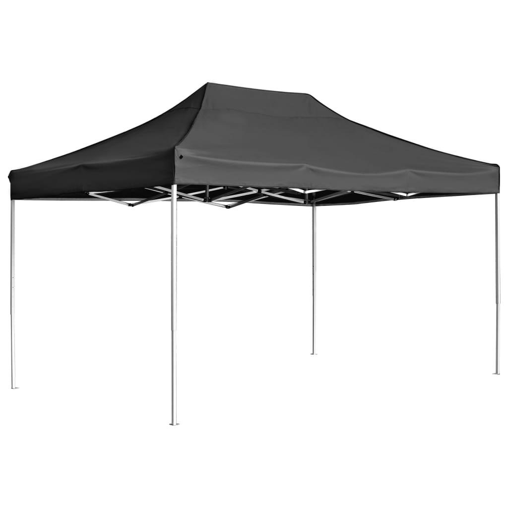 Foldbart festtelt aluminium 4,5 x 3 m antracitgrå