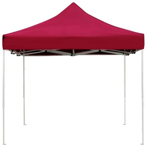 Foldbart festtelt aluminium 4,5 x 3 m vinrød