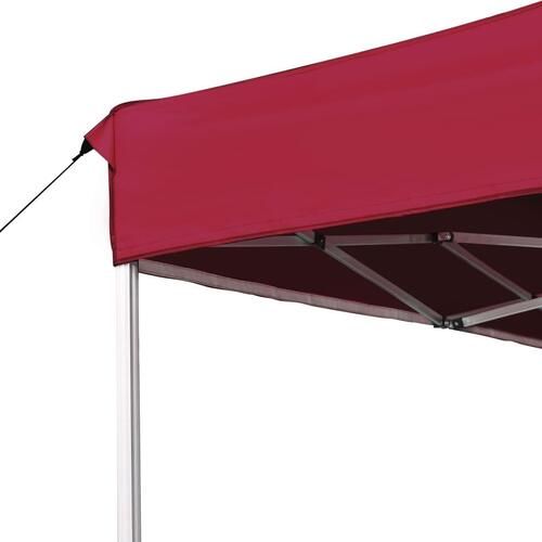 Foldbart festtelt aluminium 4,5 x 3 m vinrød