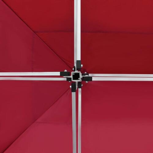 Foldbart festtelt aluminium 4,5 x 3 m vinrød
