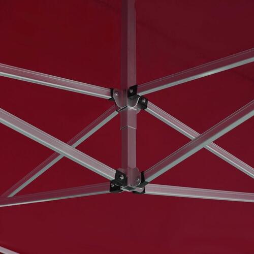 Foldbart festtelt aluminium 4,5 x 3 m vinrød