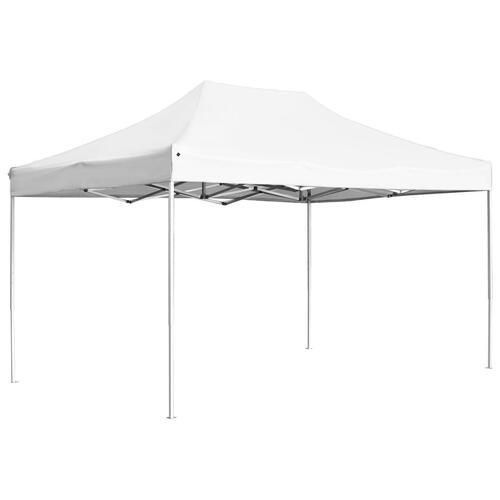 Foldbart festtelt aluminium 4,5 x 3 m hvid