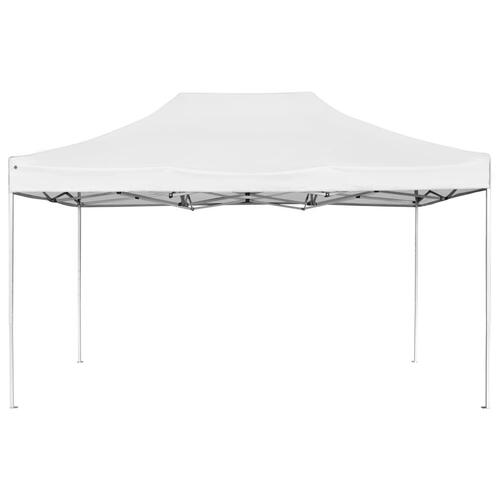 Foldbart festtelt aluminium 4,5 x 3 m hvid