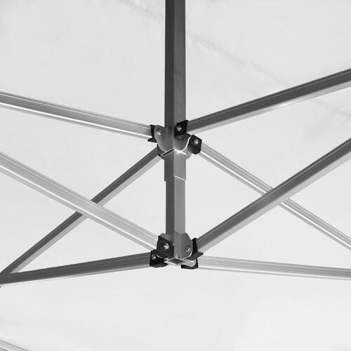 Foldbart festtelt med vægge aluminium 4,5 x 3 m hvid